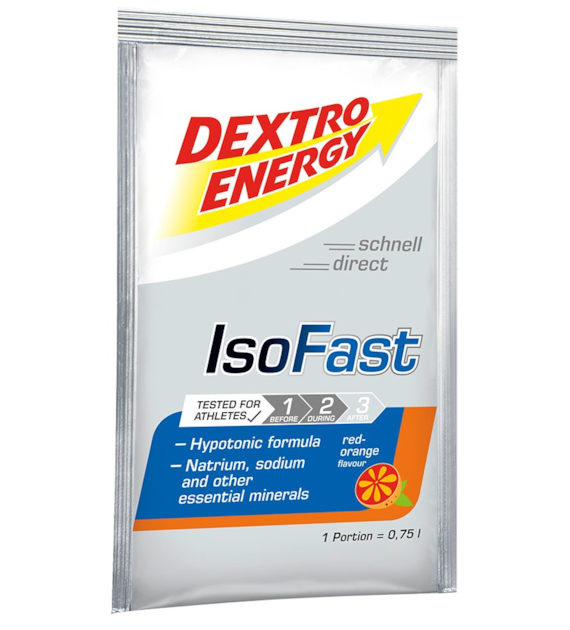 Dextro Energy Isofast czerowona pomarańcza sasz. 56 g