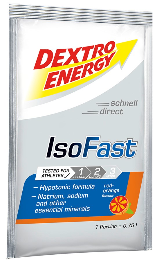 Dextro Energy Isofast czerowona pomarańcza sasz. 56 g