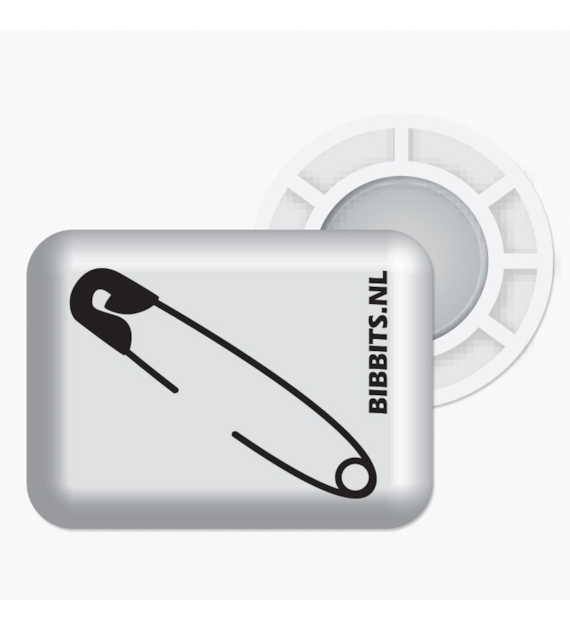 BibBits magnesy - agrafka biały