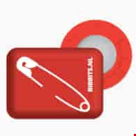 BibBits magnesy - agrafka czerwony