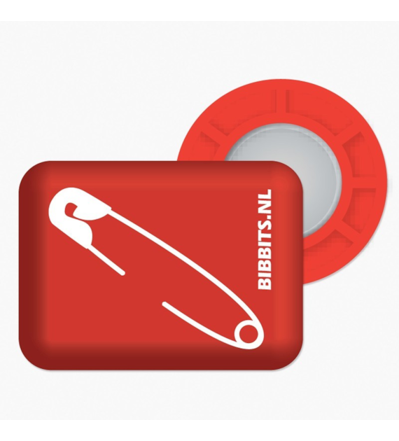 BibBits magnesy - agrafka czerwony