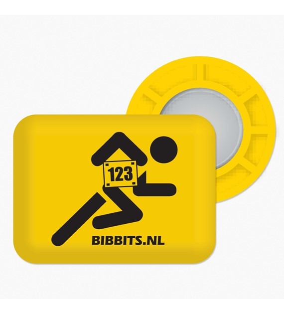 BibBits magnesy - biegacz żółty