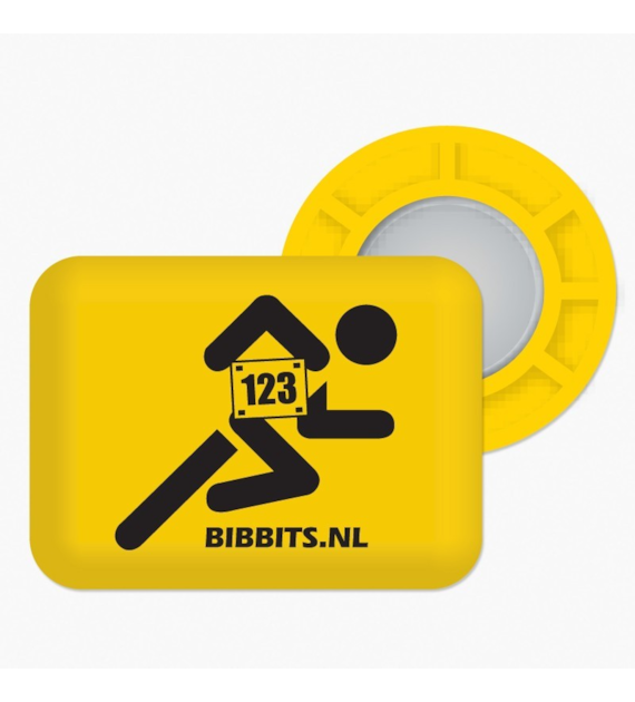 BibBits magnesy - biegacz żółty