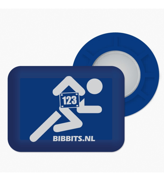 BibBits magnesy - biegacz granat/niebieski