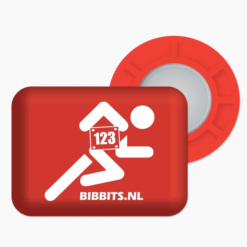 BibBits magnesy - biegacz czerwony