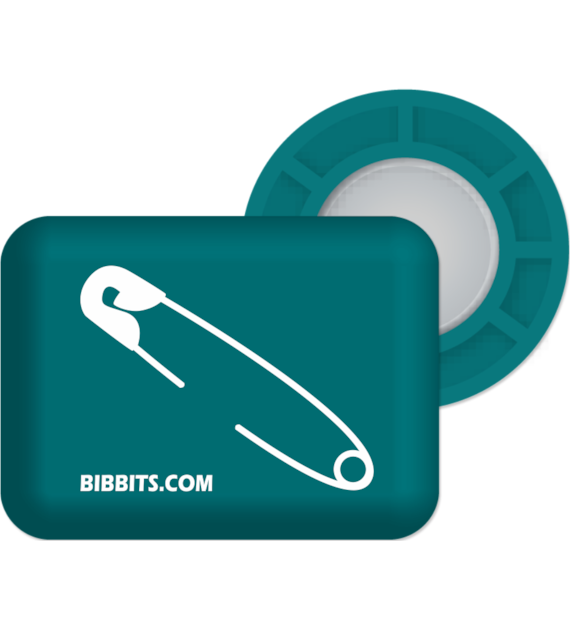 BibBits magnesy - agrafka petrol