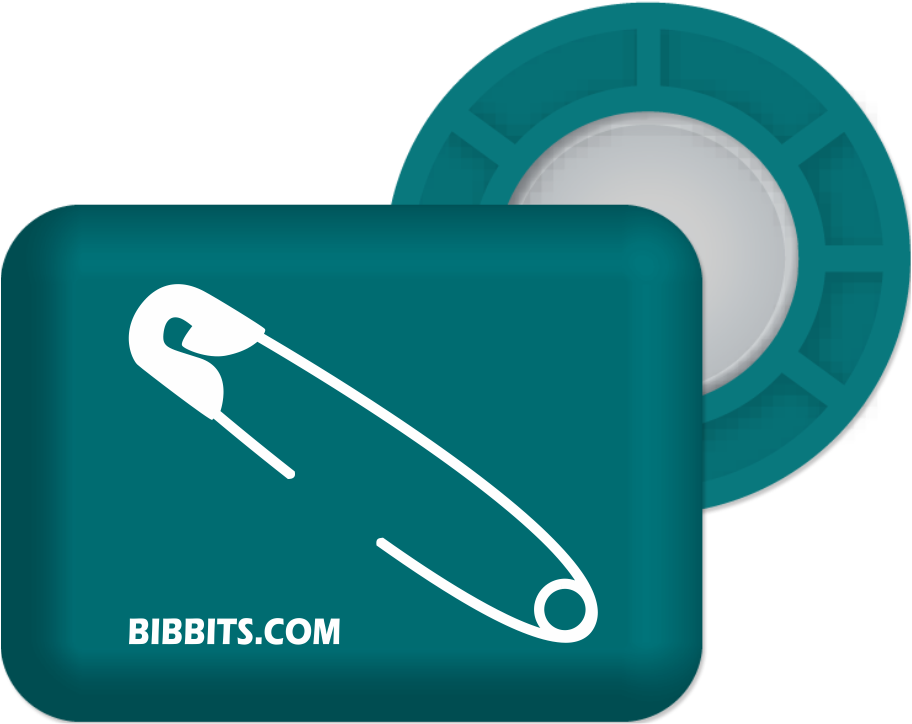 BibBits magnesy - agrafka petrol