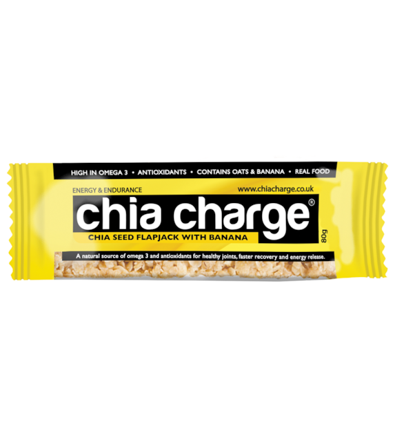 Chia Charge Banana Flapjack - baton energetyczny bananowy z nasionami chia 80g