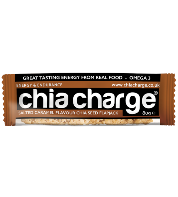 Chia Charge Salted Caramel Flapjack - baton energetyczny słony karmel z nasionami chia 80g