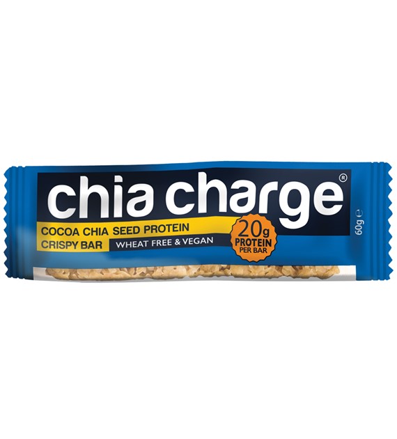 Chia Charge Protein Crispy Bar Vegan - Cacoa - baton białkowy kakaowy z nasionami chia 60g