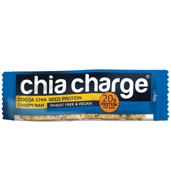 Chia Charge Protein Crispy Bar Vegan - Cocoa - baton białkowy kakaowy z nasionami chia 60g