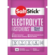 SaltStick Electrylote FastChews Mixed Berry pastylki do ssania z elektrolitami o smaku malinowo-jagodowym saszetka 10 szt.