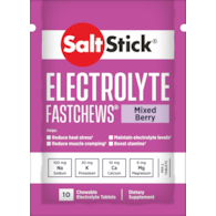 SaltStick Electrylote FastChews Mixed Berry saszetka 10 szt. pastylki do żucia z elektrolitami o smaku malinowo-jagodowym