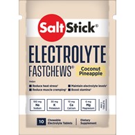 SaltStick Electrylote FastChews Coconut Pineapple pastylki do żucia z elektrolitami o smaku kokosowo-ananasowym saszetka 10 szt.