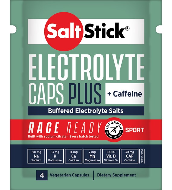 SaltStick Electrylote Caps Plus kapsułki z elektrolitami i kofeiną - 7 saszetek x 4 szt.