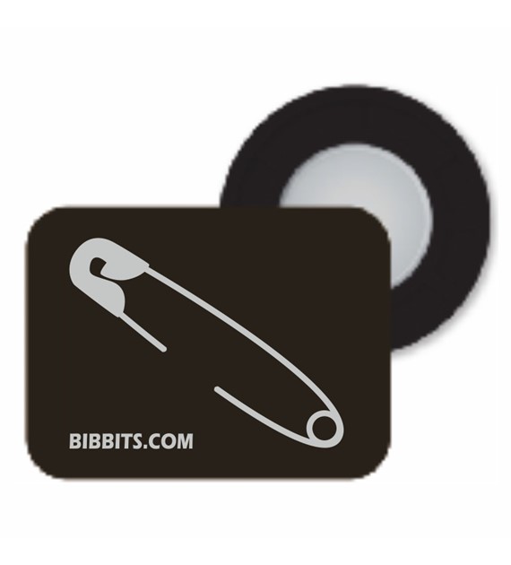 BibBits magnesy - agrafka czarny