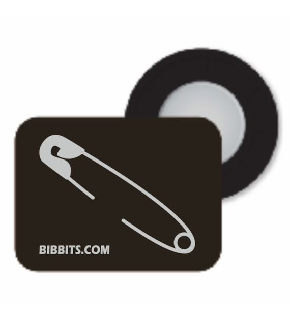 BibBits magnesy - agrafka czarny
