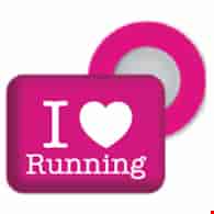 BibBits magnesy - kocham bieganie różowy