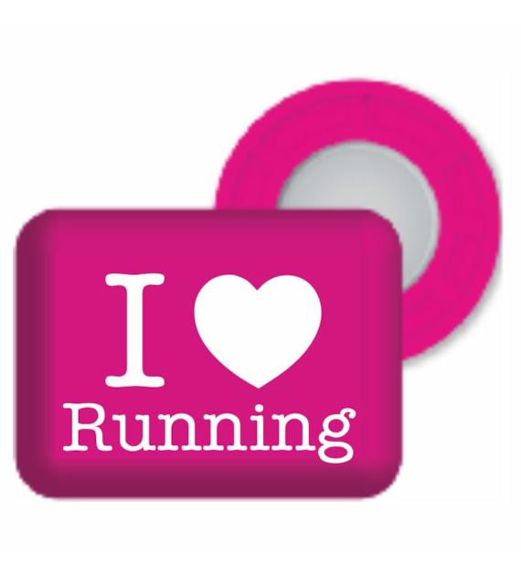 BibBits magnesy - kocham bieganie różowy