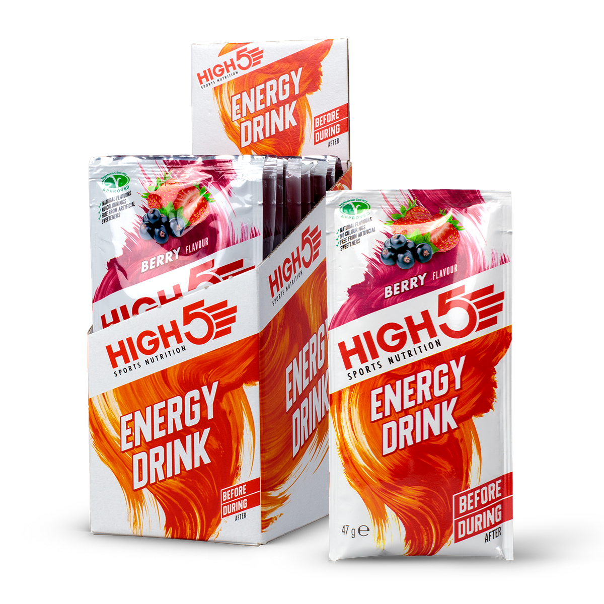 High5 Energy Drink Berry napój energetyczny o smaku jagodowym saszetka 47 g