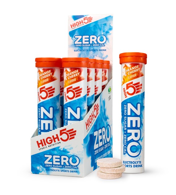 High5 Zero Electrolyte Sports Drink Orange & Cherry napój z elektrolitami o smaku pomarańczowo-wiśniowym 20 x 4 g