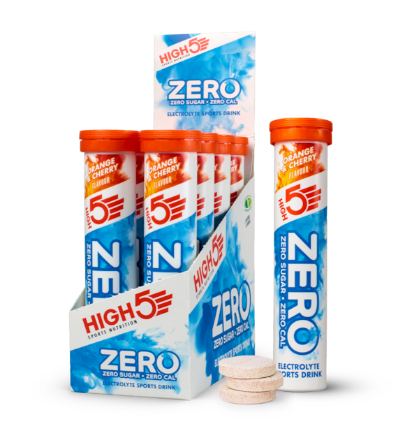 High5 Zero Electrolyte Sports Drink Orange & Cherry napój z elektrolitami o smaku pomarańczowo-wiśniowym 20 x 4 g