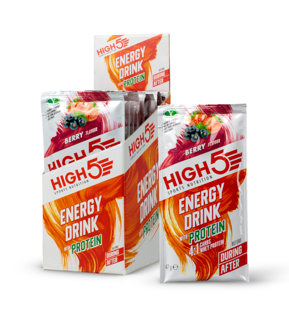 High5 Energy Drink with Protein (4:1) Berry napój energetyczny z białkiem (4:1) o smaku jagodowym saszetka 47 g