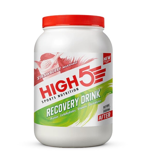 High5 Recovery Drink Strawberry Milkshake napój białkowy o smaku shake'a truskawkowego puszka 1,6 kg