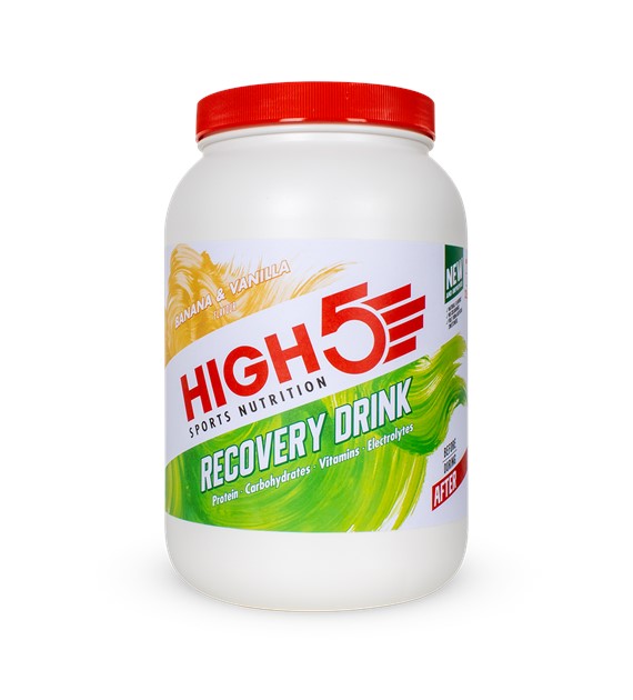 High5 Recovery Drink Banana & Vanilla napój białkowy o smaku bananowo-waniliowym puszka 1,6 kg