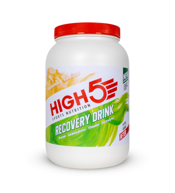 High5 Recovery Drink Banana & Vanilla napój białkowy o smaku bananowo-waniliowym puszka 1,6 kg