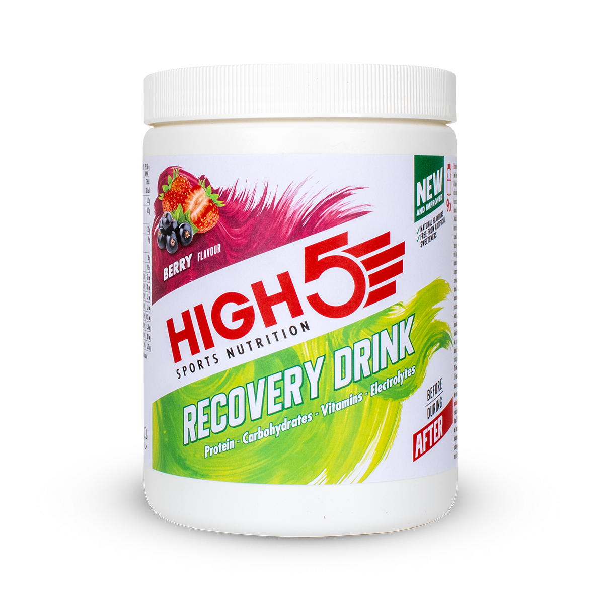 High5 Recovery Drink Berry napój białkowy o smaku jagodowym puszka 450 g