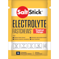 SaltStick Electrylote FastChews Tropical Mango  saszetka 10 szt. pastylki do żucia z elektrolitami o smaku mango