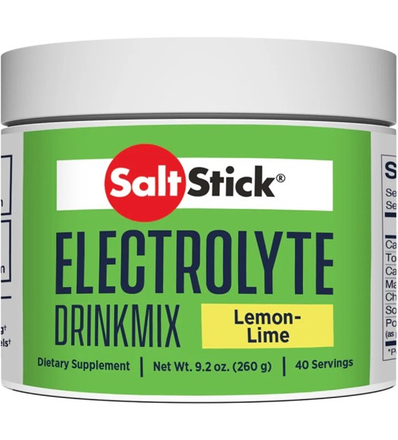 SaltStick DrinkMix Lemon-Lime napój z elektrolitami o smaku cytrynowym puszka 40 porcji