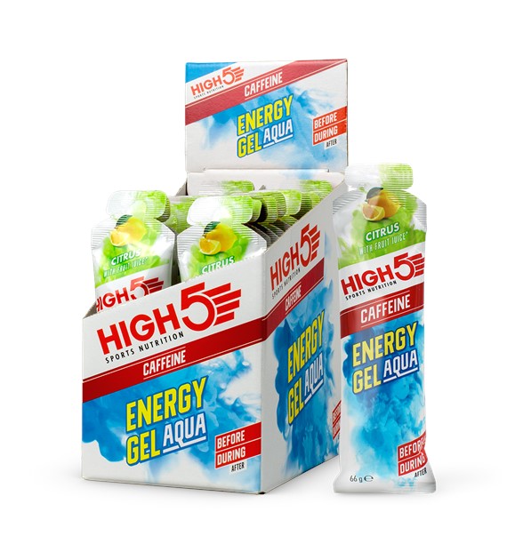 High5 Energy Gel Aqua Caffeine Citrus płynny żel energetyczny z kofeiną o smaku cytrusowym 66 g EVENT
