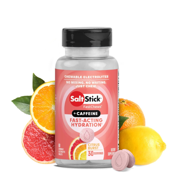 SaltStick Electrylote FastChews Citrus Burst + CAFFEINE butelka 60 szt.