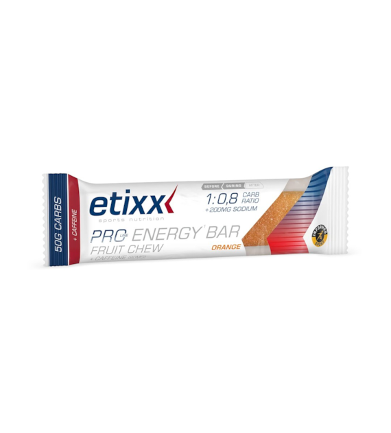 Etix Pro Line Energy Bar Fruit Chew + Caffeine Orange (1:0,8 Carb ratio) 62 g