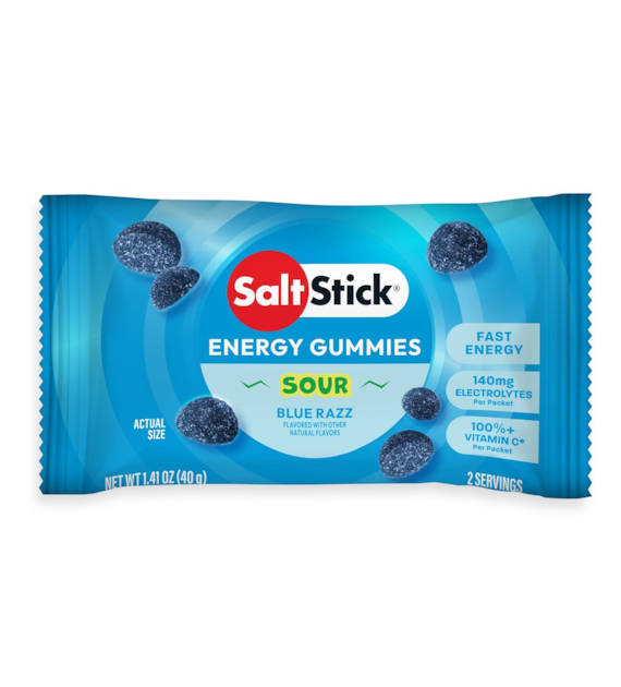 SaltStick Energy Gummies SOUR Blue Razzberry żelki energetyczne - saszetka 8 szt.
